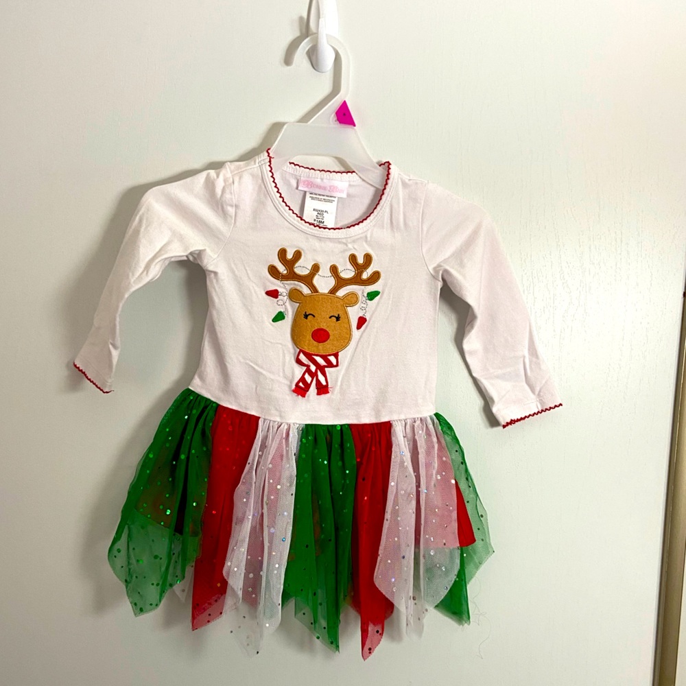 Bonnie Baby Reindeer/Christmas Dress 18 Months